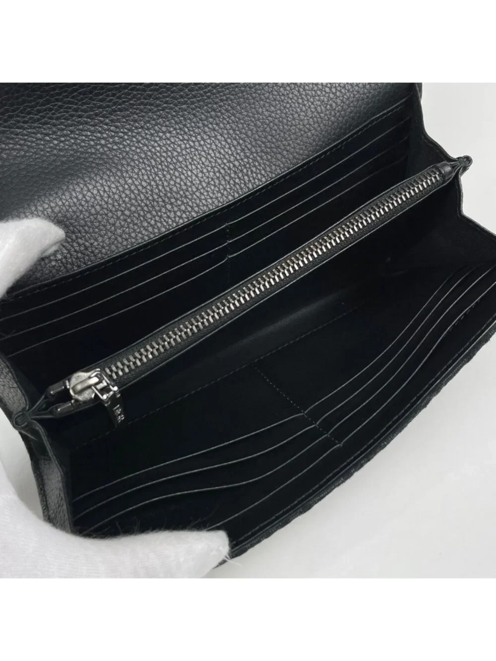 Dior Saddle Long Flap Wallet Oblique Jacquard Cotton Black